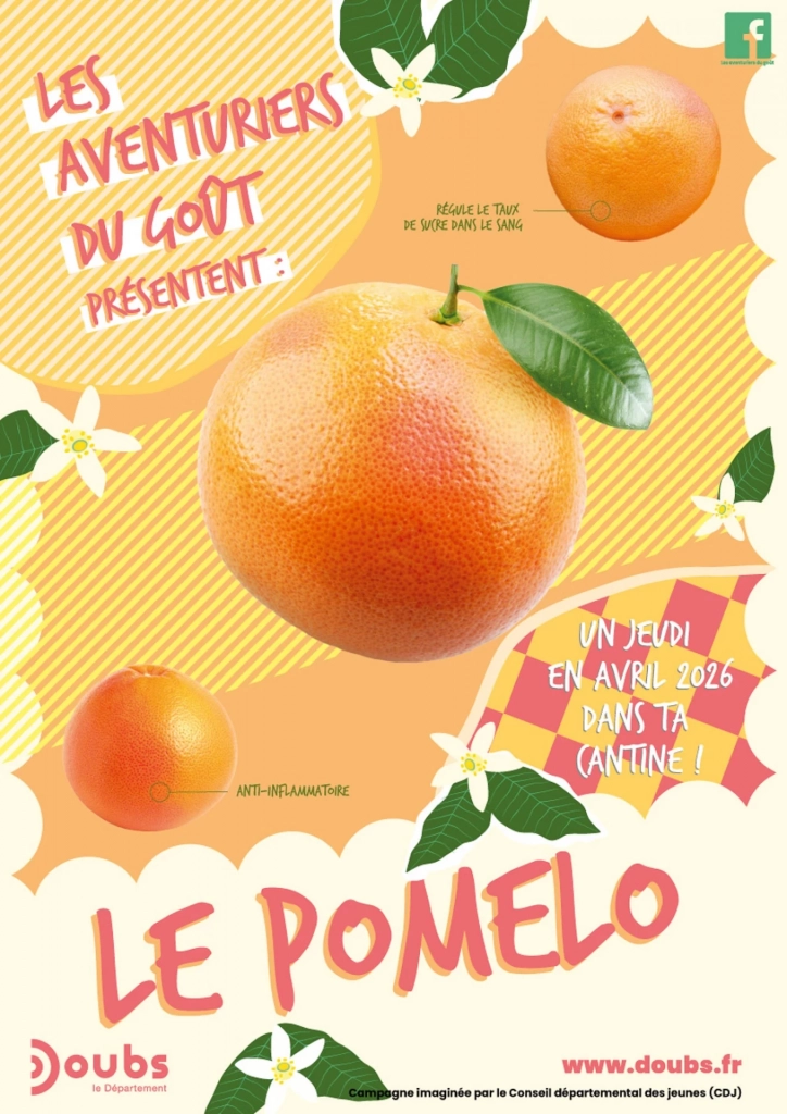 Affiche avec un pomelo